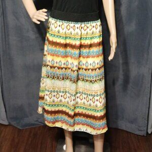 Lularoe Lola Skirt 2XL Lined Yellow Elastic Waistband